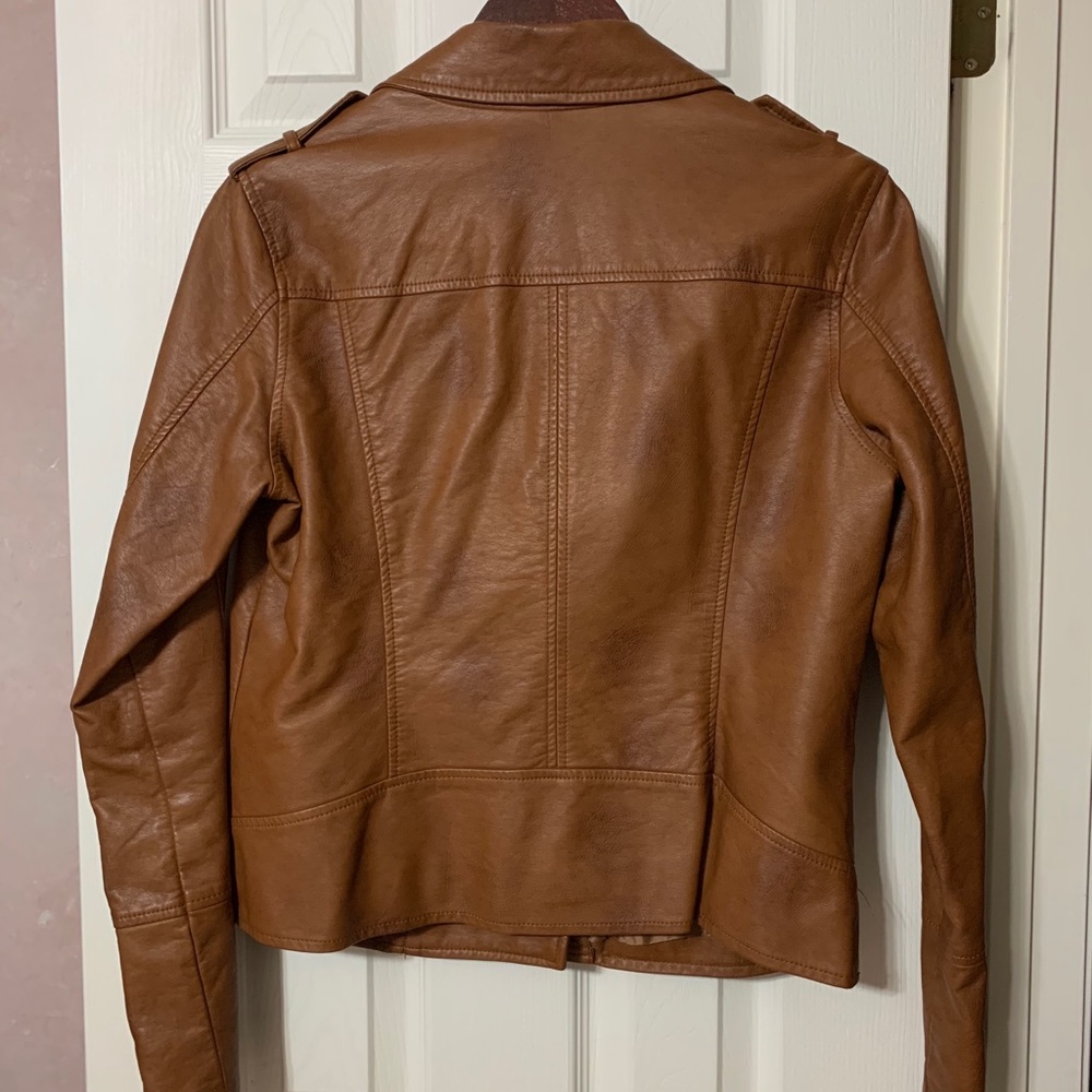 Camel Leather Jacket - image 4